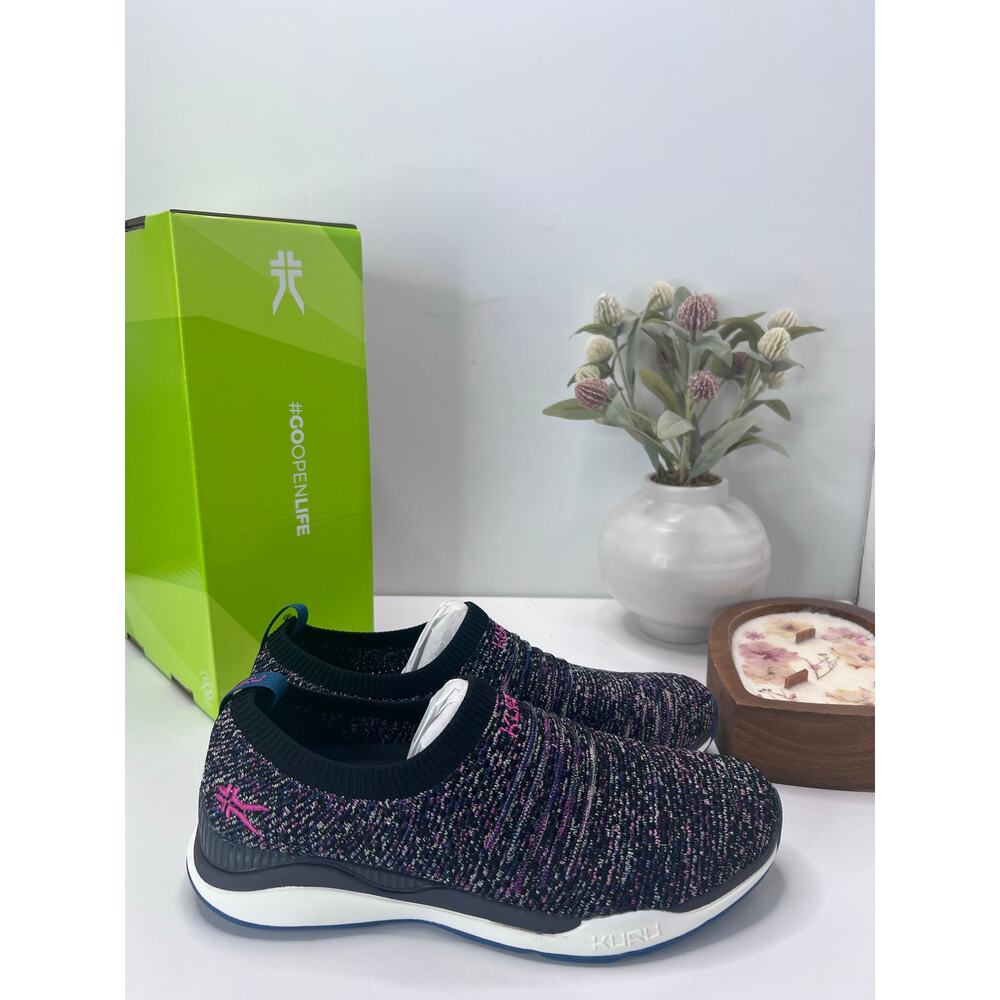 Kuru Stride Novaknit Slip On Sneaker Jet Black Confetti Women 9M Tried On